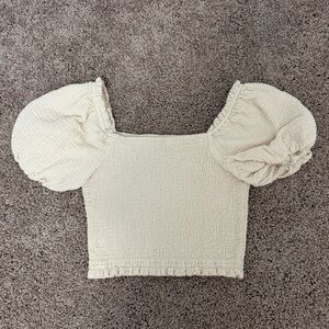 Cream Puff Sleeve Top
